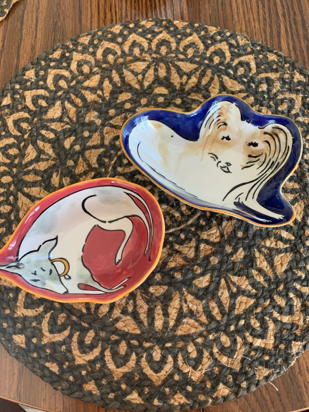 Leah Goren for Anthropologie - trinket dishes for the Dog Lover - set of 2